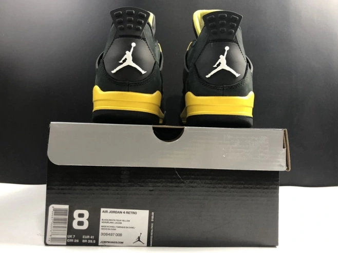 Rep TB Air 4 Retro Jordan Thunder 308497-008 0710